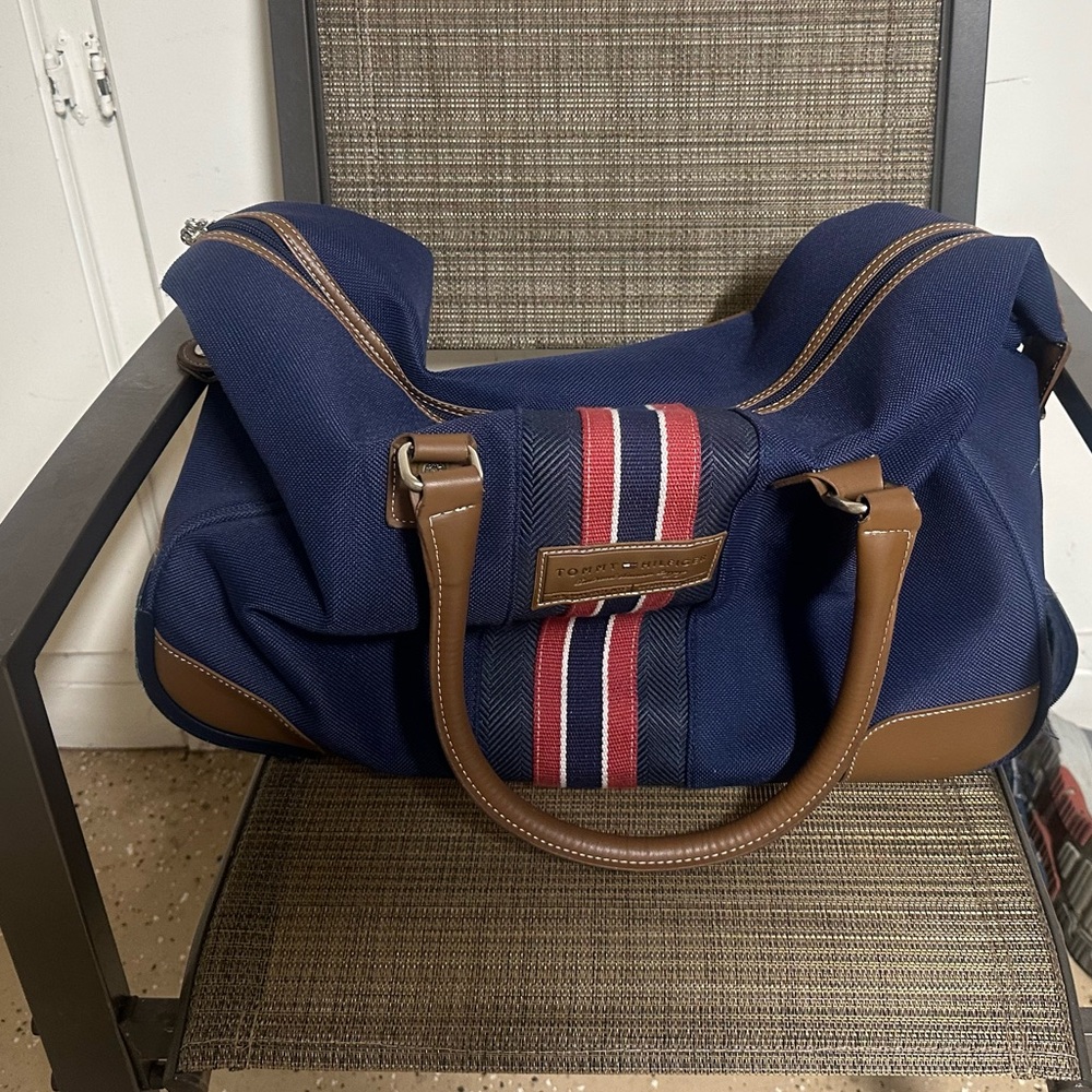 Tommy Hilfiger Blue and Brown Men's Bag